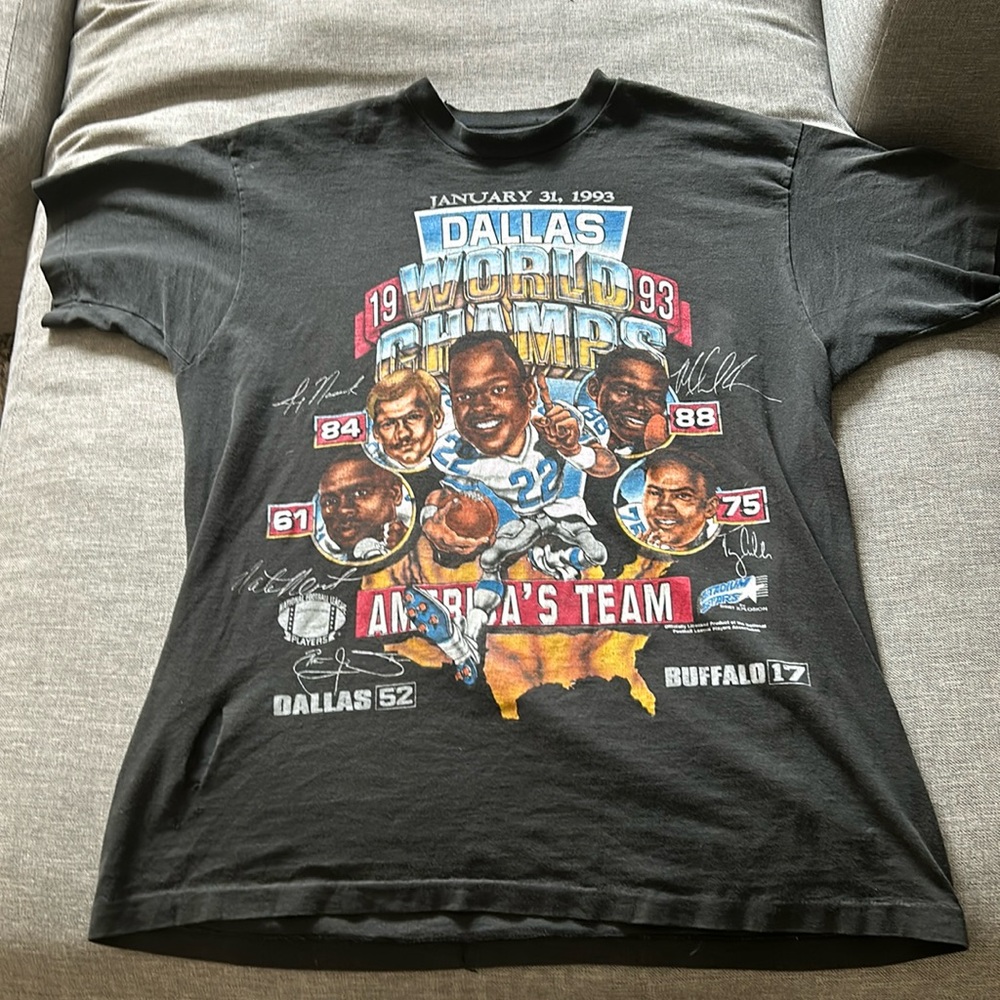 Vintage Dallas Cowboys 1993 World Champs Caricature Shirt